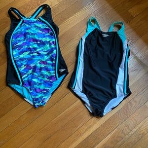 Speedo one-piece swimsuits - two pairs - size girls 14.